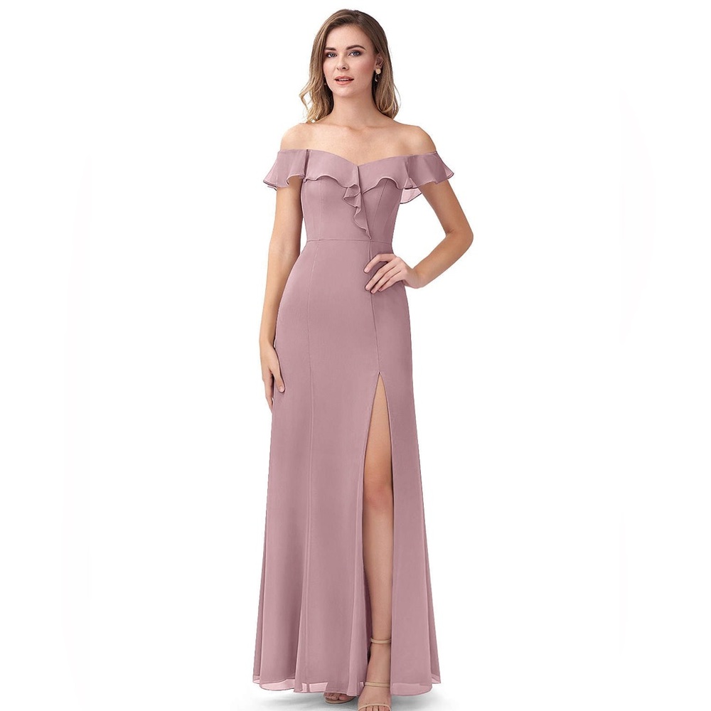 Azazie Sophie bridesmaid dress, dusty rose